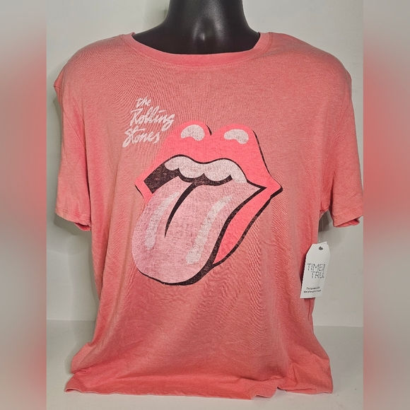 Time And Tru The Rolling Stones Rock Band Tee Womens Lg(12-14) - Picture 1 of 4